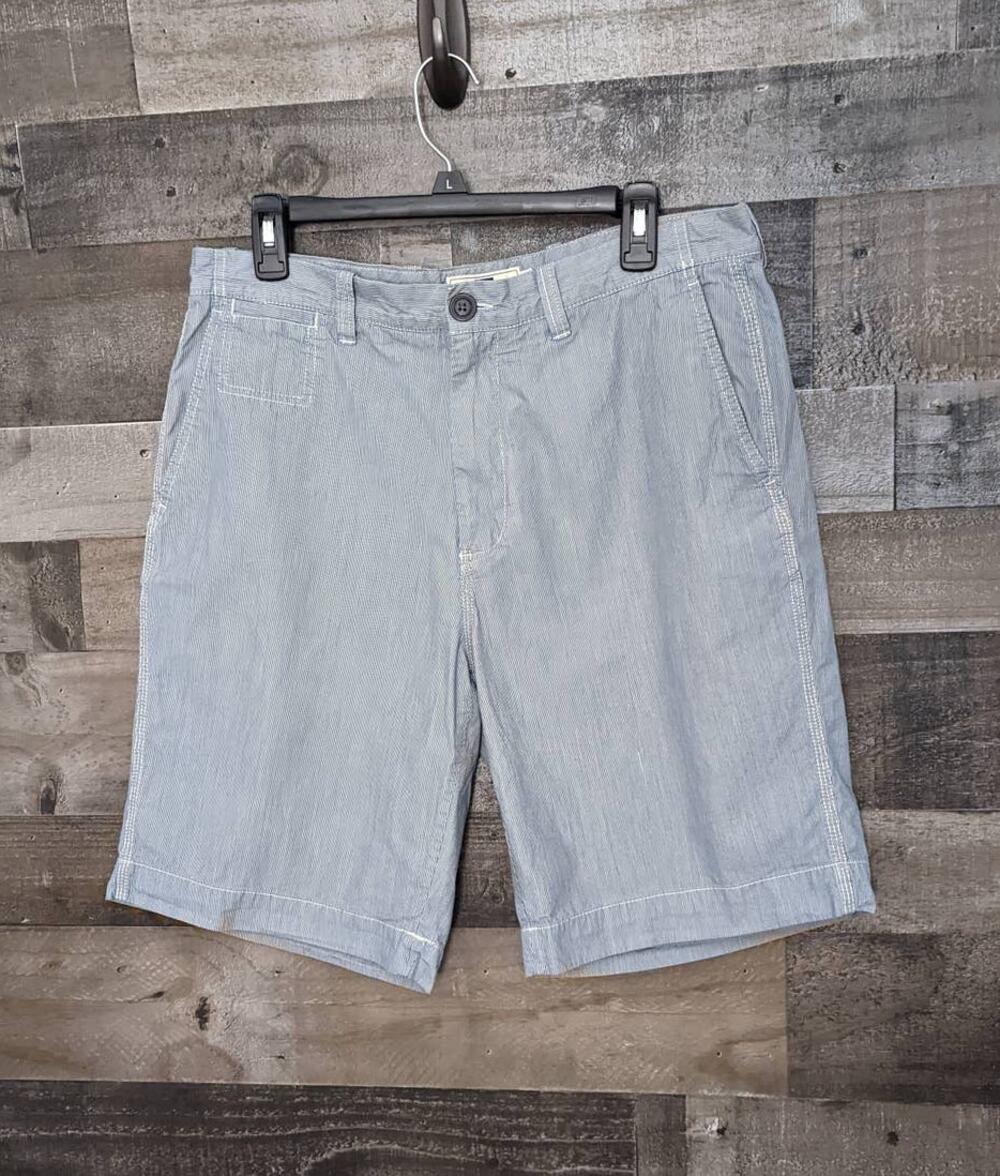 Club Room Blue & White Striped Cotton Shorts Size 34